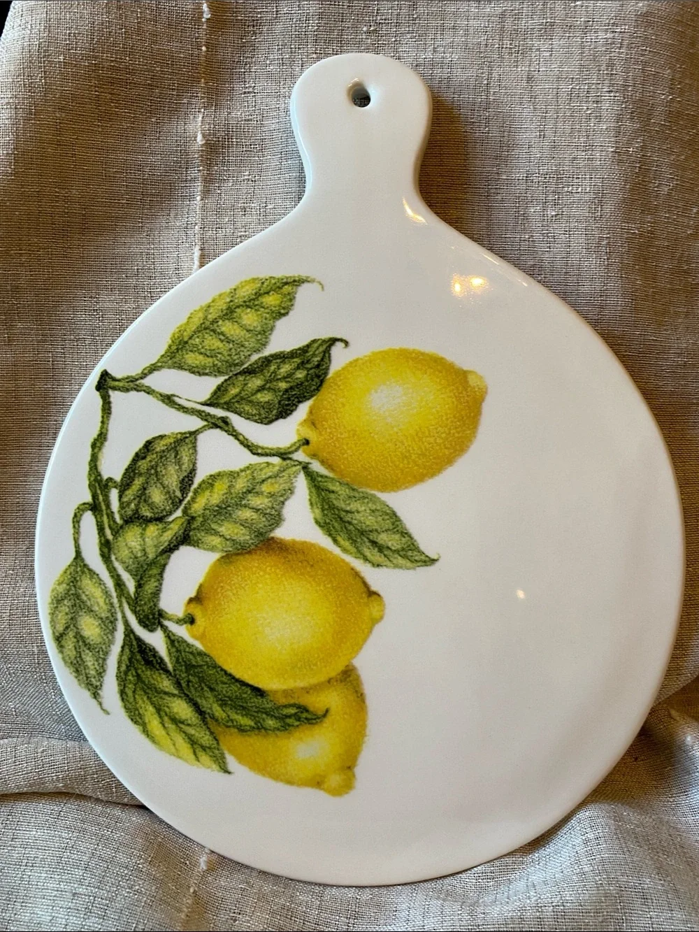 Ceramic Lemon Serving Board - Yellow